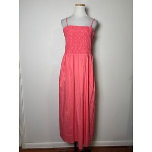 Old Navy Smocked Cotton Maxi Sun Dress XL Americana Convertible Beach Boho